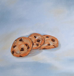 Homemade Chocolate Chip Cookie Original Painting