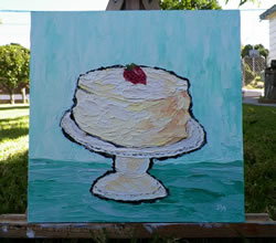 Frosted Lemon Cake Painting