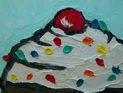 Chocolate Cupcake with Sprinkles Painting