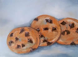 Chocolate Chip Cookie Painting